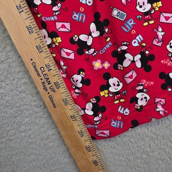 Disney Cuties Pajama Pants Womens M Red Kawaii Mickey Minnie Mouse Cartoon Sleep - Picture 8 of 14